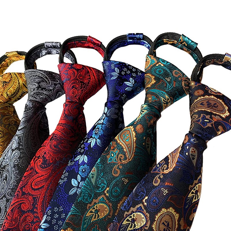 Lovacely - Corbatas con cierre para hombre, 3.15 pulgadas, clásica,