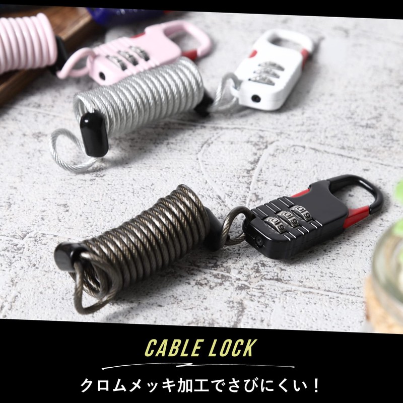 Amazing Harmony Padlock Dial 3 Digit Wire Lock Bicycle Security