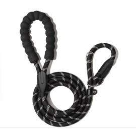 Dog Leash,Retractable Dog Leash,Long Dog Leash,Rope Dog Leash,Dog Training Leash,Dog Harness and Leash,Dog Leash and Collar Set,Reflective Dog Leash,Hands Free Leash for Night Walking (Black, 1.5 M)