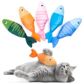 GoodGirl Catnip Filled Long-Lasting Cat Toys 5 Piece Set (Fish)