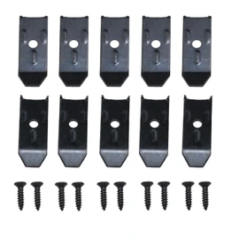 Meuey Lyot Table Leaf Level Strap Horizontal Buckle for Furniture Hardware for Furniture Hardware Tabletop Fasteners Cabinet Table Color Zinc Screws 10PCS (Black)