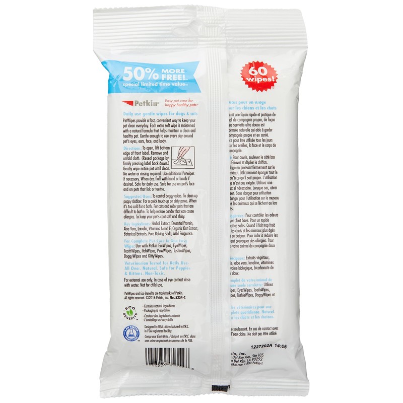 Petkin Eco pet Wipes