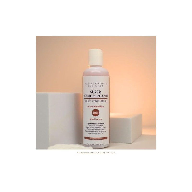 Nuestra Tierra Cosmética Loción Súper Despigmentante Ácido Mandélico Crema Zonas