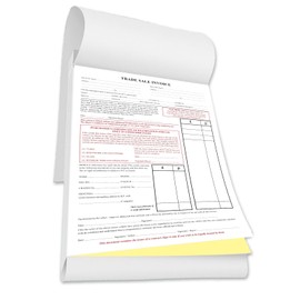 Trade Car Vehicle Sales Invoice/Deposit/Receipt Pad A4 x 50 2 Part Stets - Motor Trade Sale Buying & Selling Cars #1584