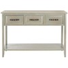 Safavieh Home Collection Aiden Ash Grey 3-Drawer Bottom Shelf Console