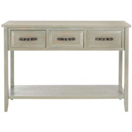 Safavieh Home Collection Aiden Ash Grey 3-Drawer Bottom Shelf Console Table