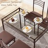 VECELO Kitchen Dining Room Table and Chairs [4 Placemats Included]