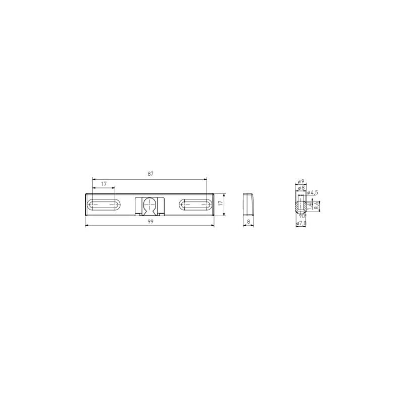 NAJDER Window Balcony Handle with Moving Latch, Corrosion Resistant, Anodized