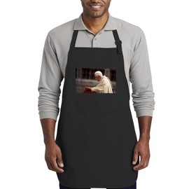 Shamrock Solutions Pope Benedict XVI - Kitchen Cooking Cotton Apron SRS #G341002, Black