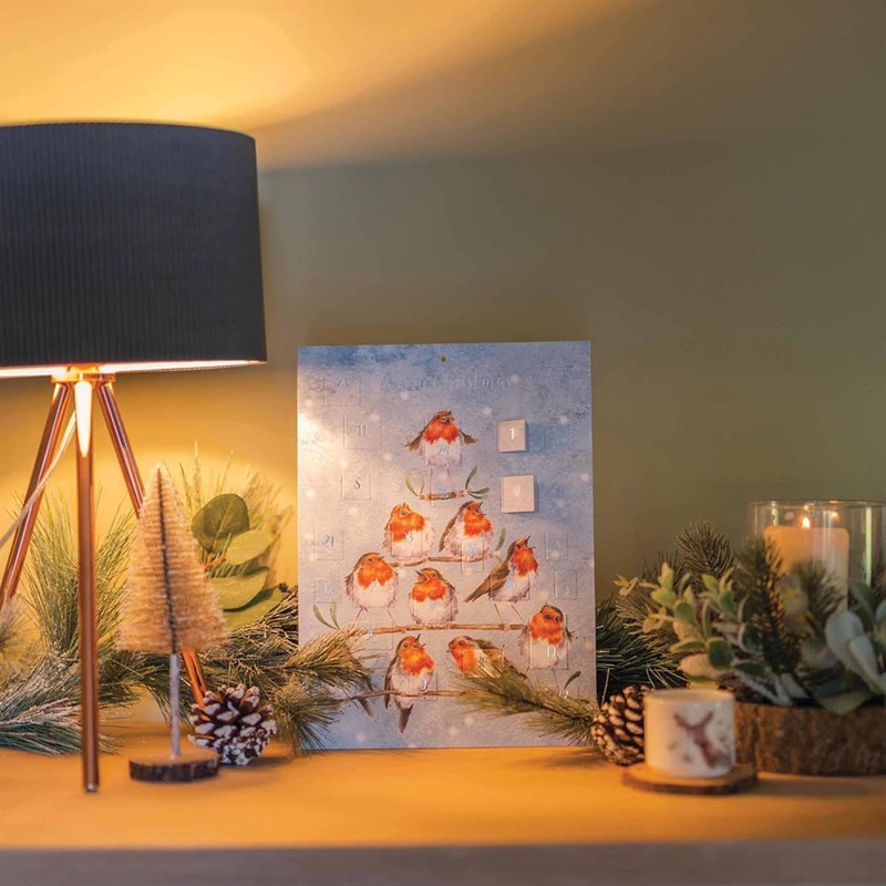 Wrendale Designs - 'Rockin Robins' Advent Calendar Card