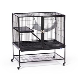 Prevue Pet Products Ferret Stack One Story Ferret Home with Portable Stand, Escape Proof Lock, Hammock, Ramps, Expandable Add-On Cage Stacking System