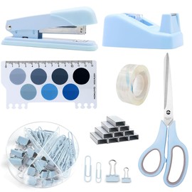 Blue Office Supplies, Blue Desk Accessories, Stapler and Tape Dispenser Set for Women, Blue Office Gift for Women, Boss Lady, Office Lady, Coworkers, Office Clerks