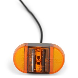 Sturdy Built Boat Trailer Side Marker Light Stud Mount, TecNiq S14 Amber Submersible LED