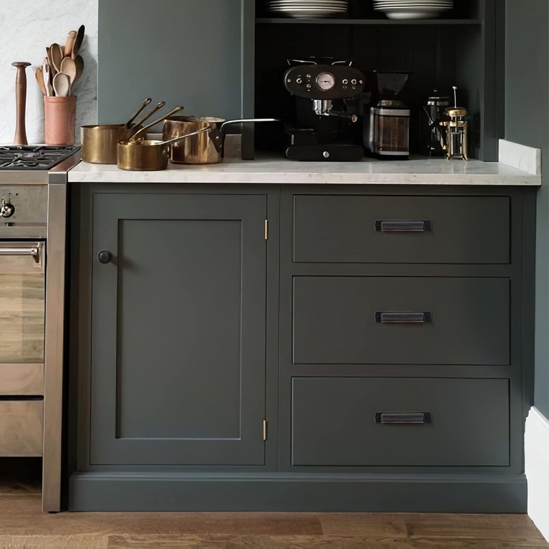 khtumeware 10 Pack 4"(102mm) Cup Drawer Pulls Oil Rubbed Bronze