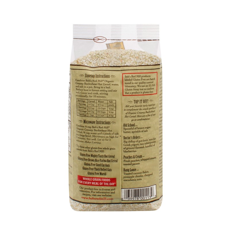 Bob's Red Mill Org Whole Grain Creamy Buckwheat Hot Cereal,