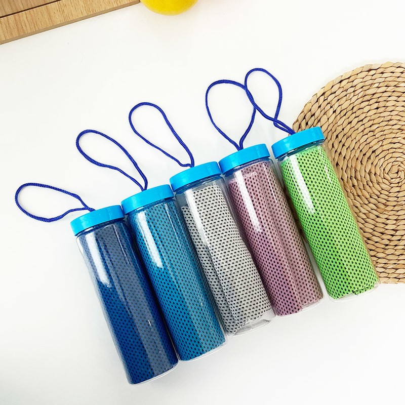 1+1 Big Size Large Ice Cool Towel/Hiking Towel/Case, Green+Green /