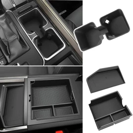 BIBIBO 3Pack for 2024-2026 Lexus GX 550 Center Console Organizer 2024 2025 2026 Lexus GX 550 Console Armrest Tray+Cup Holder +Wireless Charging Mat GX 550 Insert Organizer Lexus GX 550 Accessories