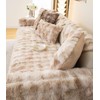 vctops Soft Fuzzy Faux Fur Sofa Couch Cover Cozy Fluffy