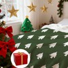 TXZZCHO Christmas Blanket Funny Christmas Tree Green Flannel Throw Blanket