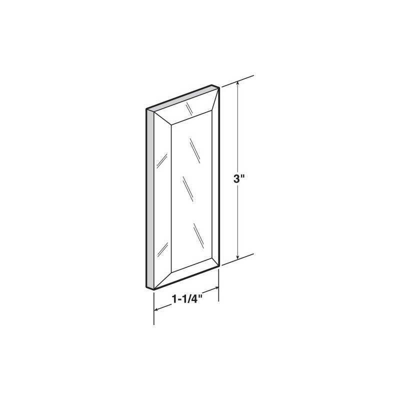 Prime-Line N 6942 3 In., Mirror Finish, Sliding Door Pull
