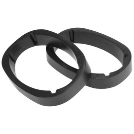 X AUTOHAUX 2Pcs Universal Speaker Spacer Mounting Ring Adapter for 6"x9" Speaker Plastic 46mm Thickness Black Hollow