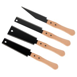 Japanese 4 Pack Hand Saw - Double Edged, Flat, Sharp, Small Woodworking Saws for DIY & Carpenters