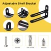 10 Pcs Adjustable Corner Bracket, 2.8"x1"x0.6" Metal Slotted L Brackets