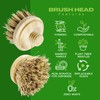 JuneLily Sisal & Coconut Dish Brush Heads Plant-Based Replacement for