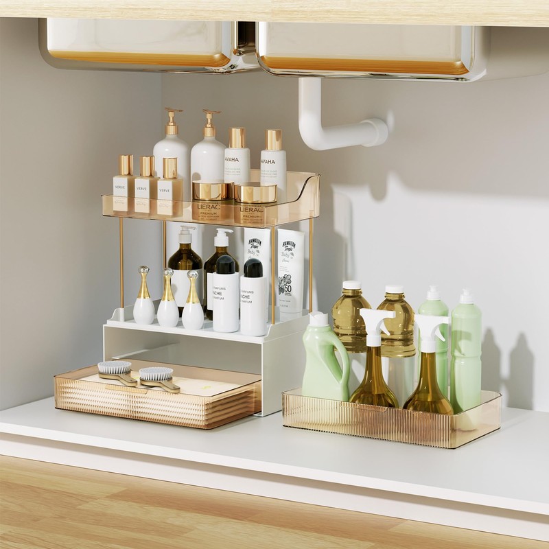 DOADW Bathroom Counter Organizer with 2-Drawer, 3 Tier Makeup Organizer