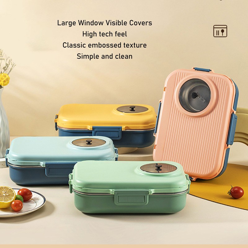 Bento Box 4 Compartments 1200ml 304 Stainless Steel Insulated with