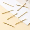 QIUTIMIY 200 Pcs 1.38 Inch Wave-Shaped Bobby Pins Golden Metal