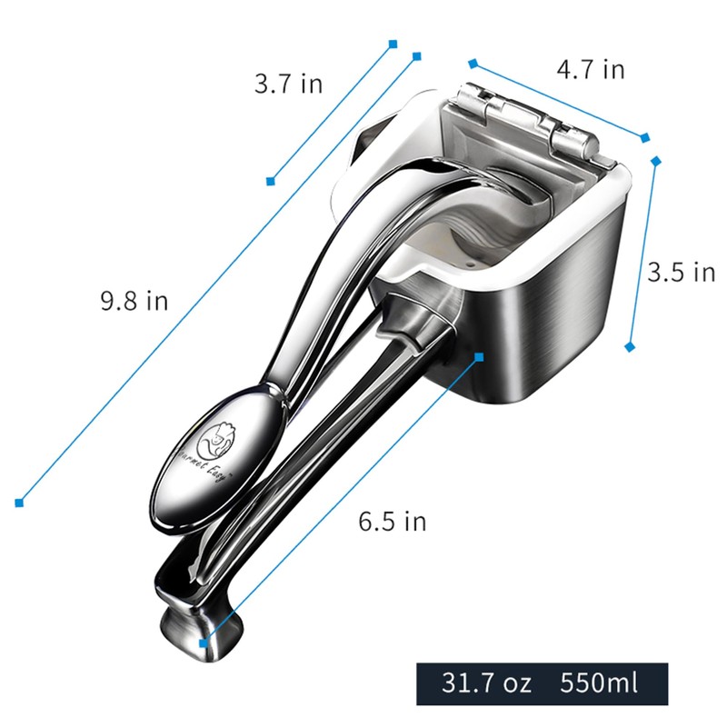 Stainless Steel Lemon Squeezer, Heavy-Duty Orange Juicer, Durable Hand Press