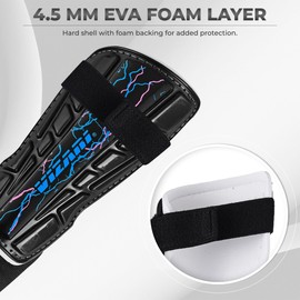 Vizari Zodiac Soccer Shin Guards | Lightweight & Durable PP Shell | Detachable Ankle Protection | Youth Soccer Shin Guards | Soccer Equipments