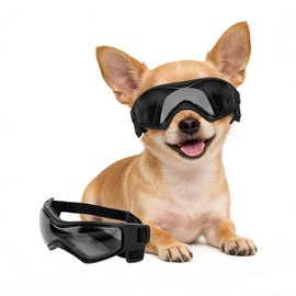 anteojos de sol Chihuahua extra pequeñas con protección ocular para perro, con correa ajustable, antirayos UV, resistente al viento y al polvo, ideale