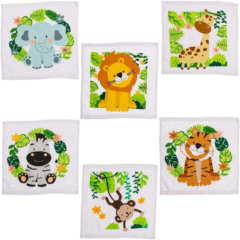 OOTB Safari Zoo Animals Magic Flannel Cloth Travel Towel Kids