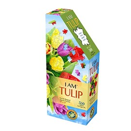 Madd Capp: I Am Tulip - 350 Piece Jigsaw Puzzle - 8005 – Ages 10+, Unique Floral-Shaped Border, Challenging Random Cut, Includes Educational Madd Capp Fun Facts