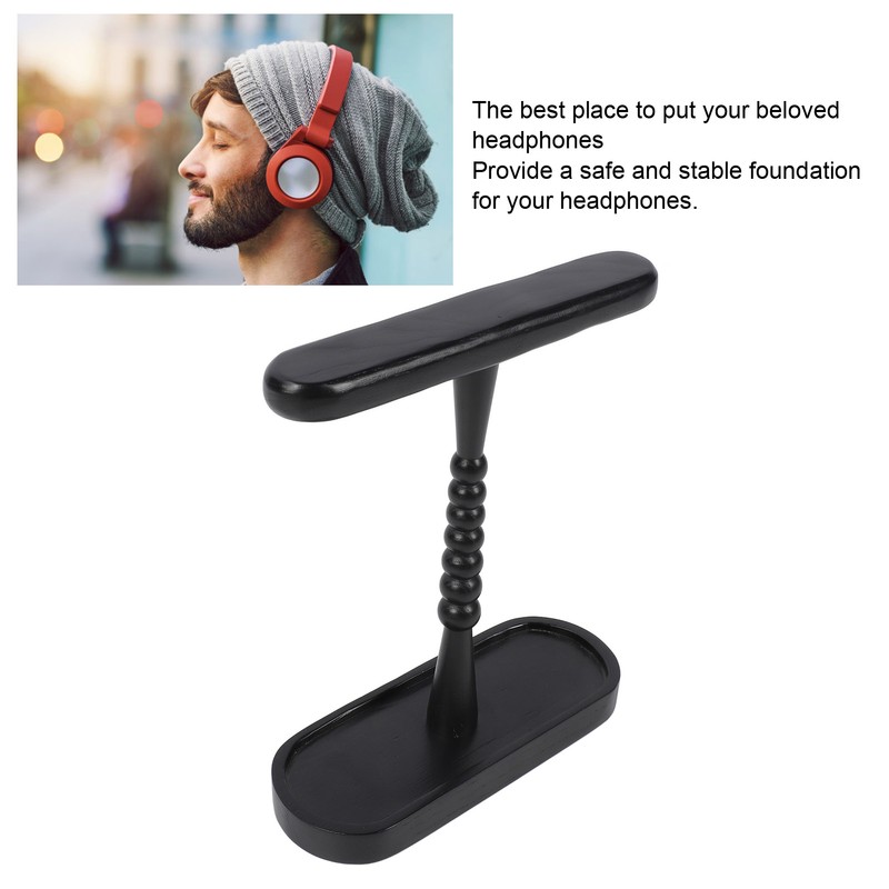 Universal Headphone Stand for Desk Wood Headset Holder Earphone Stand
