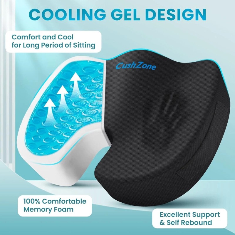 Gel Seat Cushion for Sciatica Relief | Office Chair Cushion