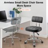 JOSTZHXIN Office Desk Chair with Wheels, Rolling Stool with Backrest