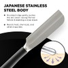 Feather SS Japanese Straight Razor, Black