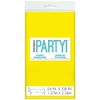 Unique 35596 Plastic Tablecloth-2.74 m x 1.37 m-Neon Yellow
