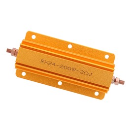 Yctze High Performance 200W 2R Professional Resistor, 2 Ohm Power Resistor, Industrial Supply, Aluminium Housing, Suitable for Electrical Projects