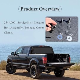 4 piezas 254A0001 Kit de servicio de abrazadera para cubierta tonneau, reemplazo para piezas BAKFlip MX4 G2, conjunto de pernos elevadores para cubierta tonneau plegable dura para cama de camión