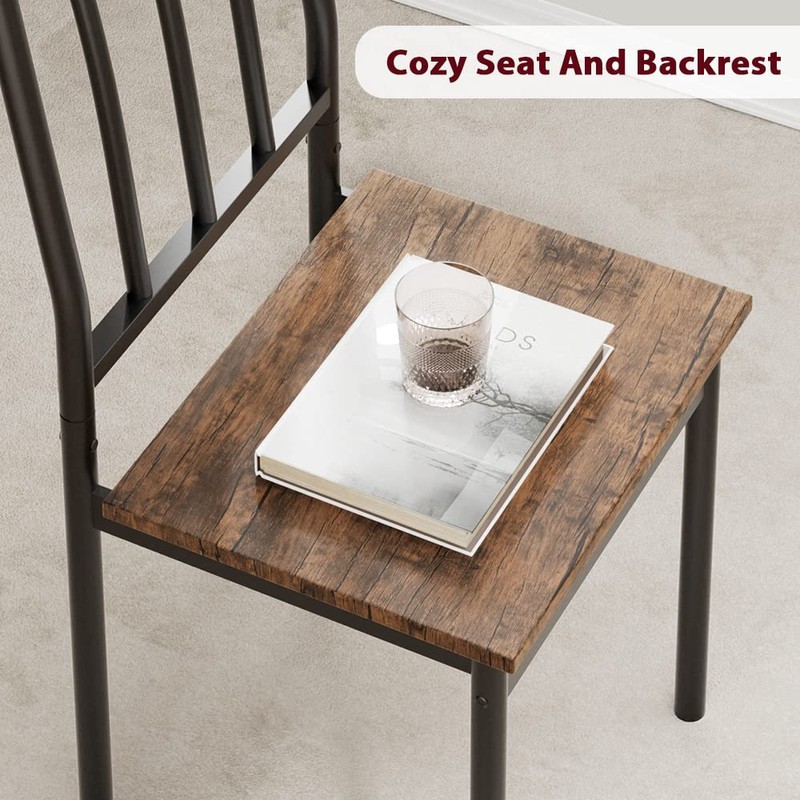 Alkmaar 5 Piece Kitchen Chairs 4, Dining Table Set with