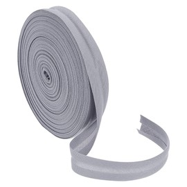 BENECREAT 20 m Easy Folded Bias Binding Tape Hem Tape, 14 mm Wide, Dark Grey, for Sewing DIY Garments, Sewing, Piping, Quilting