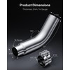 4 to 5 Inch Exhaust Elbow with Clamp, 4" Inlet