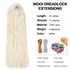 Dreadlock Extensions Blue Wool Double Ended DE End Dreads Crochet