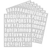 8 Sheets White 1 Inch Self Adhesive Vinyl Letters Numbers