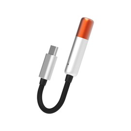 SHANLING UA Mini Headphone Amplifier, Portable USB DAC/AMP,USB C to 3.5mm Audio Adapter for 384kHz/32bit, DSD256, Android/iOS/Windows Type C Dongle HiFi DAC Amplifier (Orange Silver-App Control)