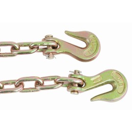 Mytee Products 5/16 Inch x 16 FT Grade 70 Binder Chain with Clevis Grab Hooks - G70 Transport Tow Chain - 4,700 Lbs Working Load Limit